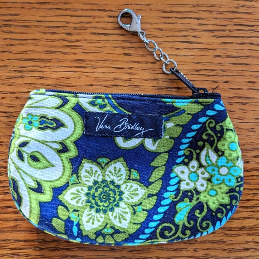 Vera Bradley ID holder clip zip